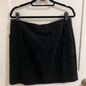 Loft Black Skirt with Two Front Pockets